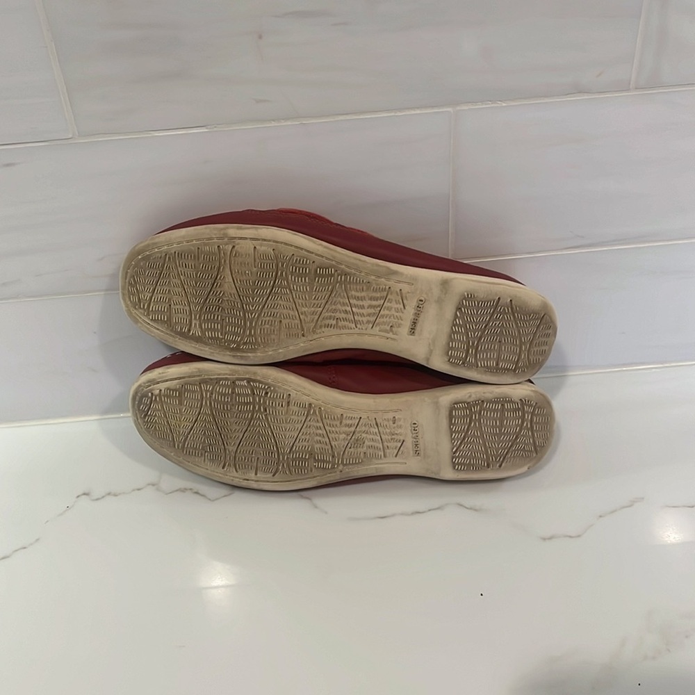 Sebago Red Leather Loafers Boat Shoes - Picture 10 of 11